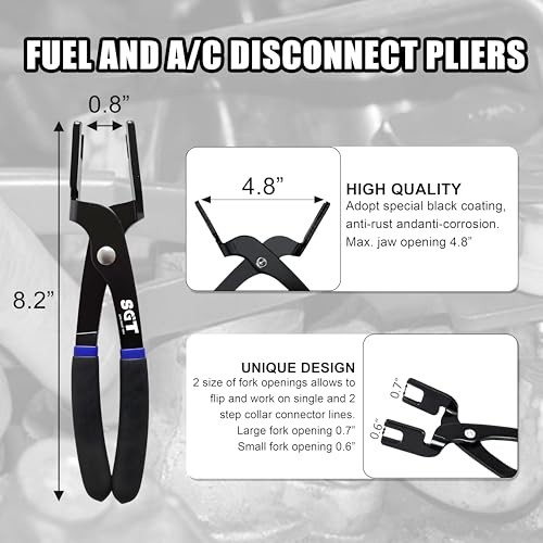SGT 27pc Fuel Line Disconnect Tool Set,Master Quick Disconnect Tool Kit with