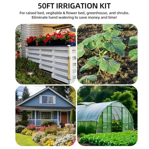 Drip Irrigation System with Water Timer Quick-Connect Automatic Irrigation Kit