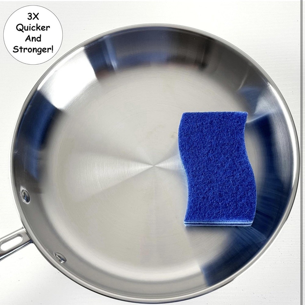 6 Pack Scrub Sponge Multi-Use All-Purpose 3x’s Longer Lasting No Scratching