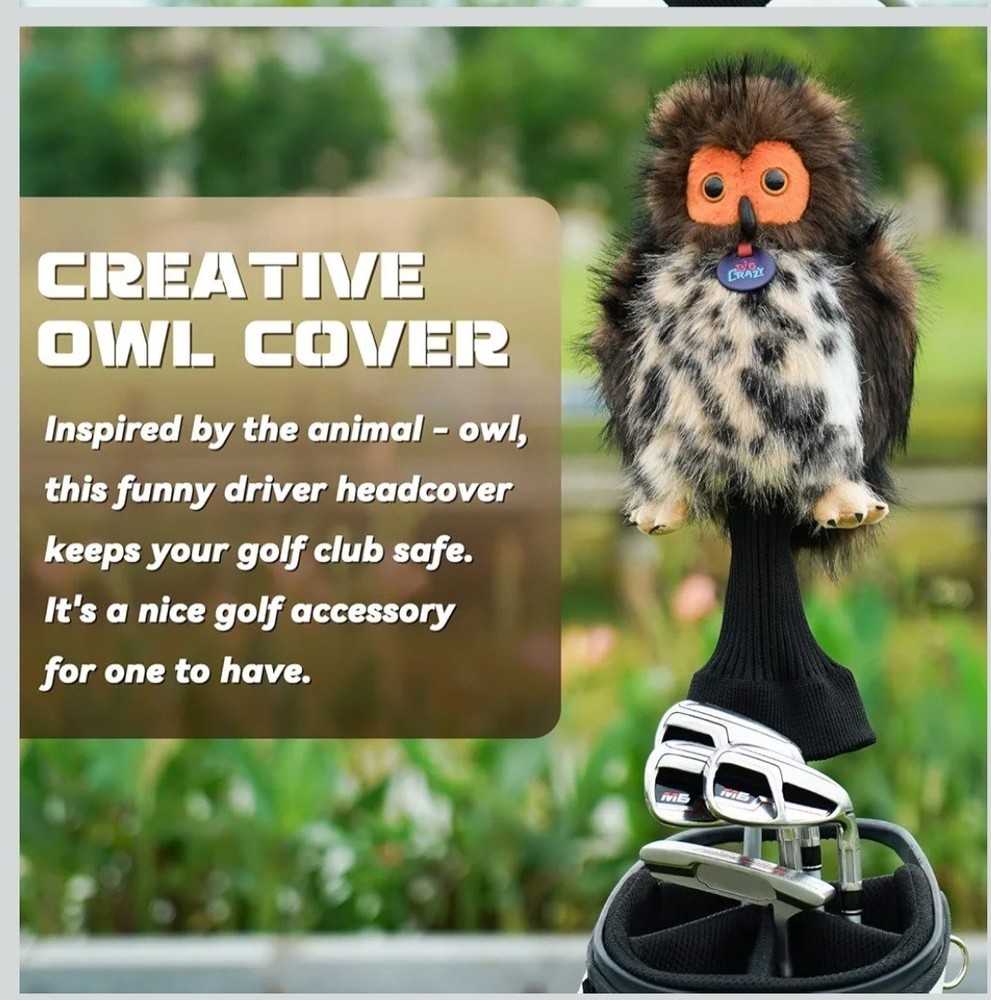 Owl Golf Big Crazy headcover with sock Golf gift~