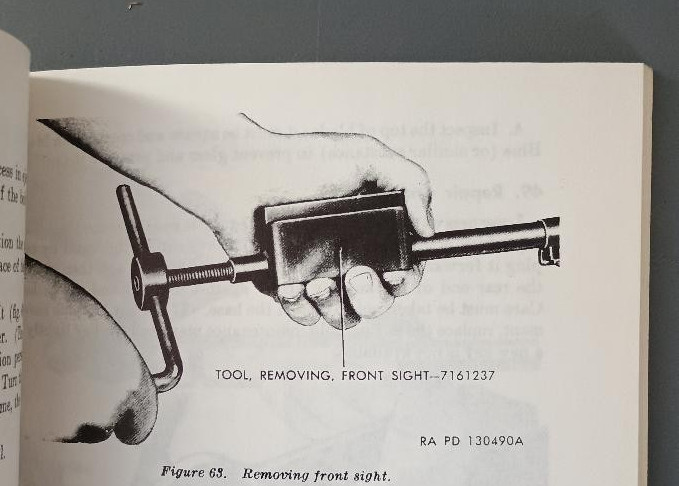 US GI M1 CARBINE FRONT SIGHT REMOVAL TOOL # 7161237