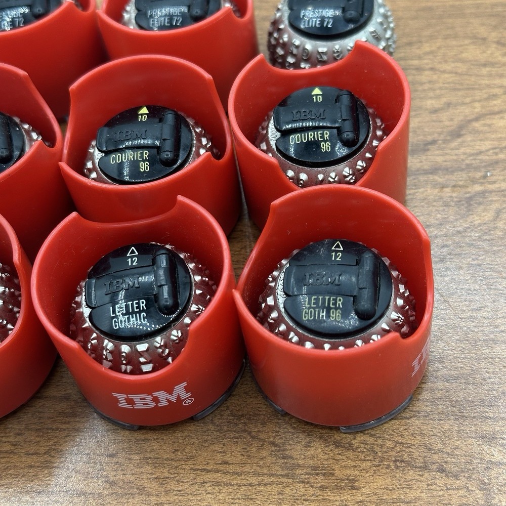 Lot of 9 IBM Selectric Typewriter Type Ball / Elements various fonts