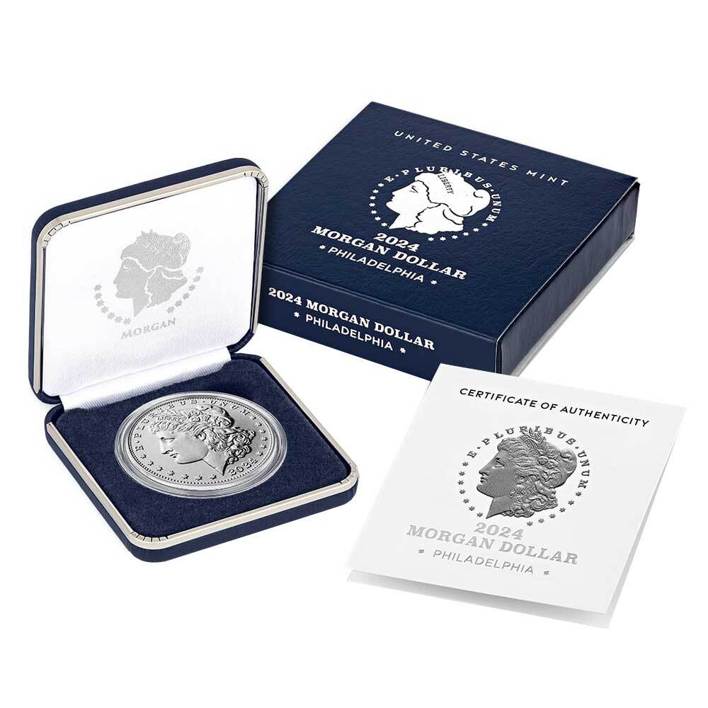 2024 $1 Morgan Silver Dollar Box, OGP & COA