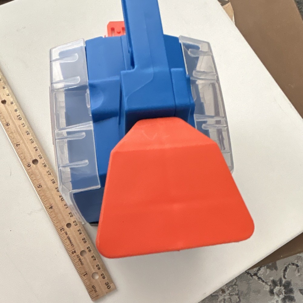 Hot Wheels Blue Plastic Display Case with Orange Track, Compartments