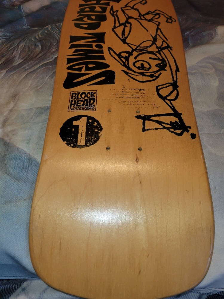 NOS Blockhead Hard Times 1 skateboard deck