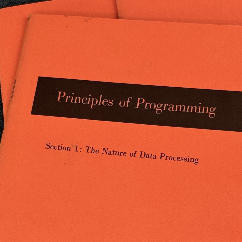 1961 IBM Principles of Programming 12 Book Set Personal Study Program Vintage