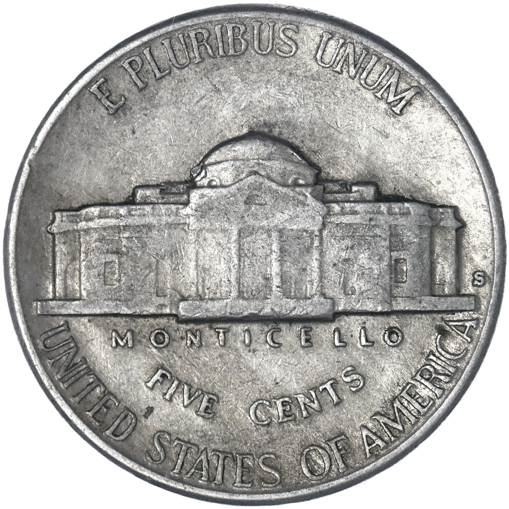 1939 S Jefferson Nickel Very Fine VF