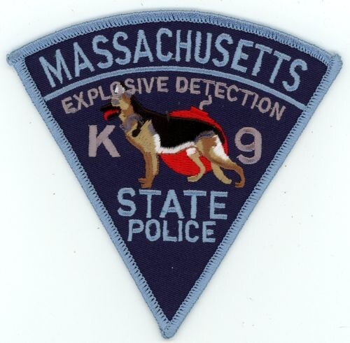 MASSACHUSETTS MA STATE POLICE EXPLOSIVE DETECTION K-9 SHOULDER PATCH SHERIFF