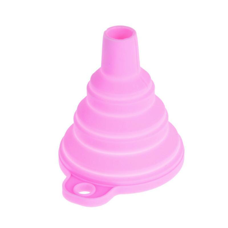 2PC Silicone Foldable Collapsible Style Funnel Hopper Kitchen Cooking Tools