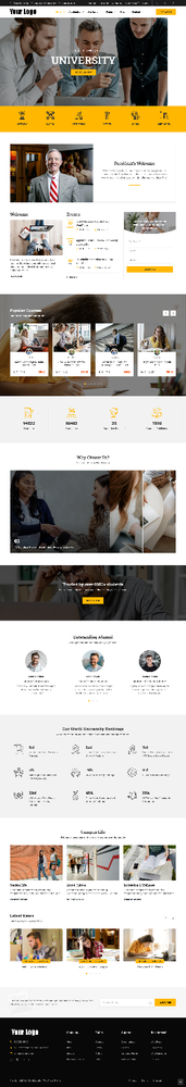 University Web Design with Free VPS Web Hosting and Installation