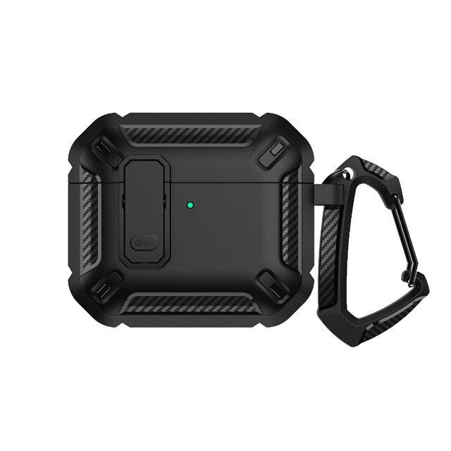 Heavy Duty Silicone Case for AirPods 4 with Keychain Hook