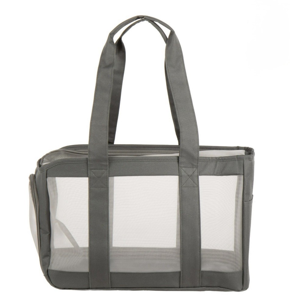 FurHaven Medium Durable Mesh Soft-Sided Pet Tote Carrier, Gray