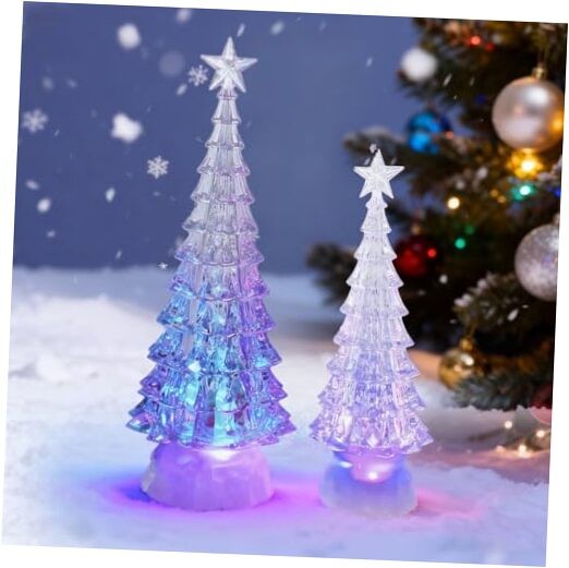 Christmas Tree Decoration RGB Coloring Lighting Changing 3AAA Battery Two Trees