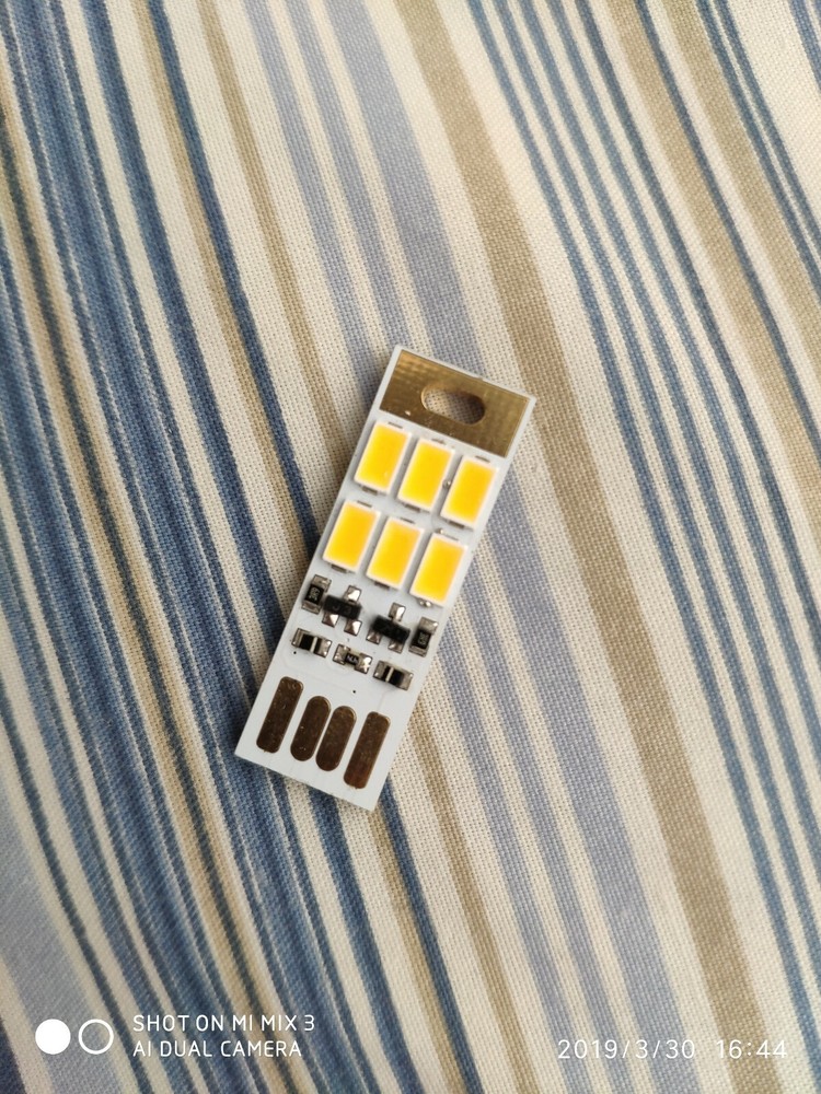 USB Light 6 LED - Warm White with PHOTOCELL Light Sensor CA USA Accept Offer