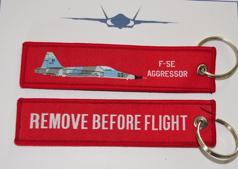 F-5E Aggressor aircraft keychain keyring bagage tag