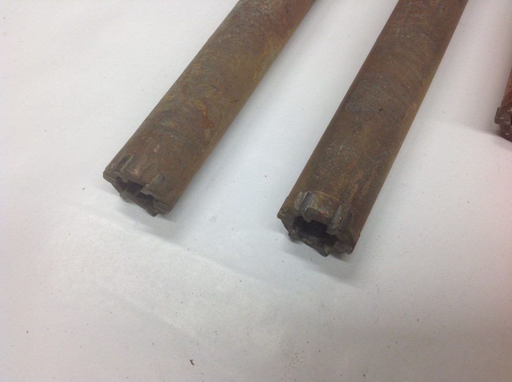 (5) 1" x 11 Thread Concrete Core Hammer Drill Bit USED black