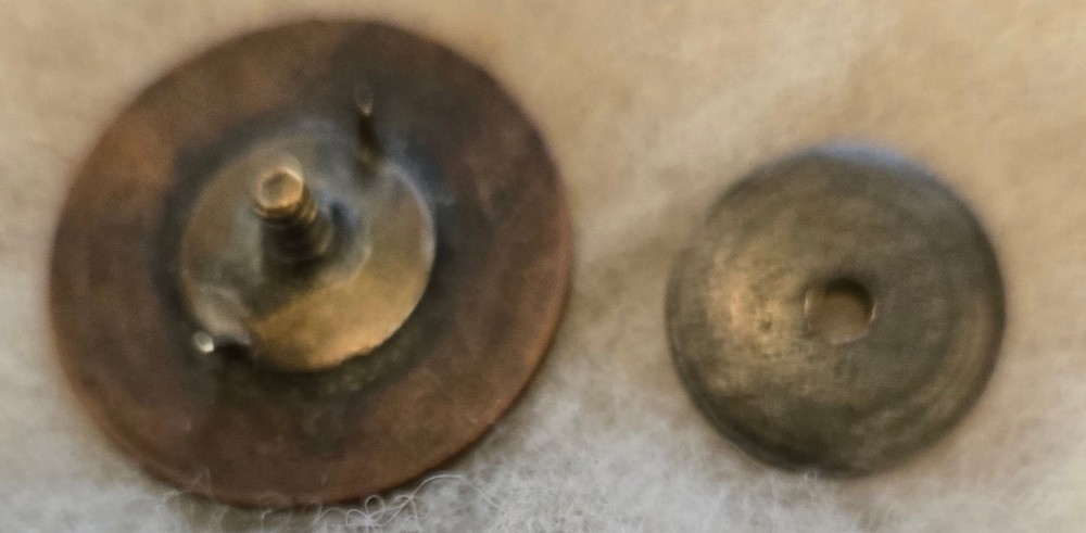 WW1 US Army Field Artillery Battery "C" Collar Disc with nut