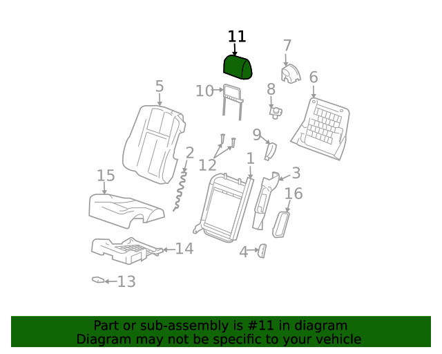 Genuine GM Headrest Cover 88992652