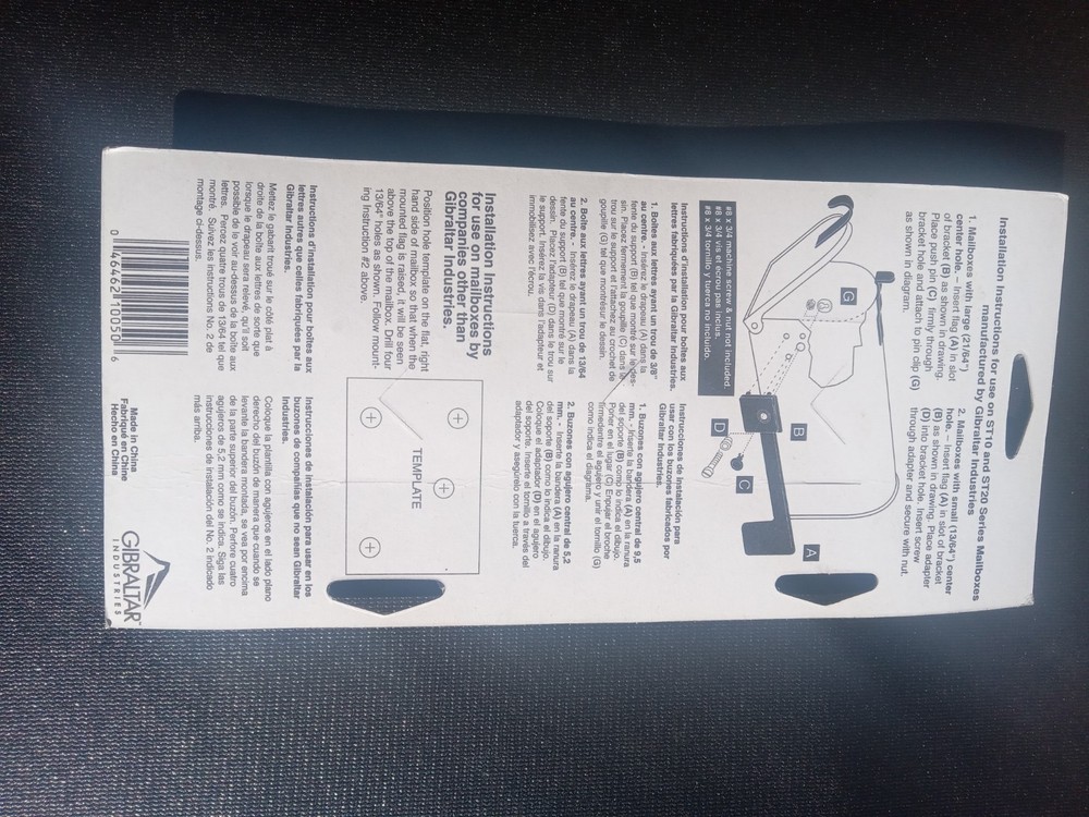 Flag Kit Red Gibraltar Mailboxes Replacement Mailbox Rust Proof Sealed New