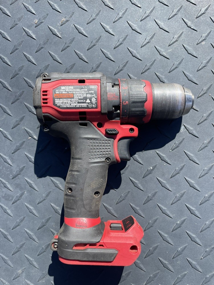 Mac Tools 1/2” Brushless Drill Driver With Keyless Chuck MCD791