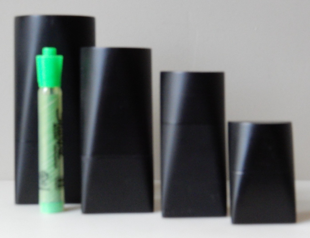 GRAVITY by Coty Fragrance Store Displays - 4 containers 3" - 6" tall (empty)