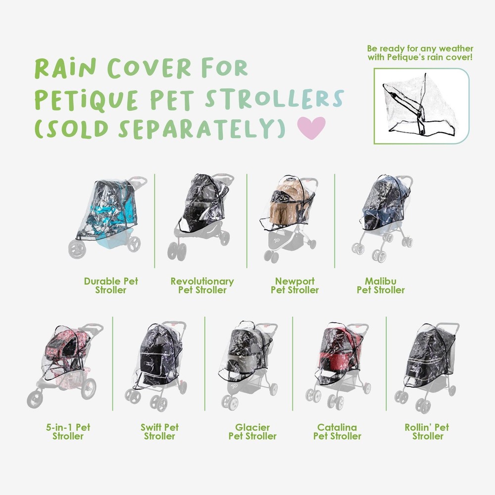 Rain Cover for Petique Pet Strollers ONLY