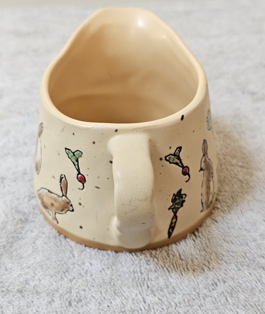 ELI & ANA Easter Bunny Rabbit With Radishs & Carrots Creamer Cup
