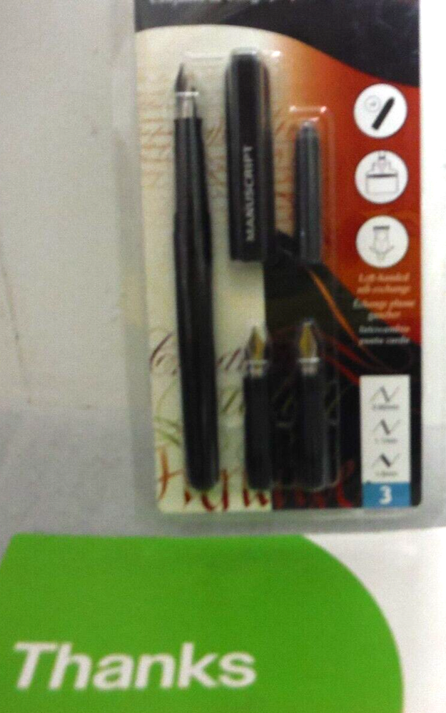 5pc Beginner's Calligraphy Kit - Manuscript, Black, NEW - Free Ship
