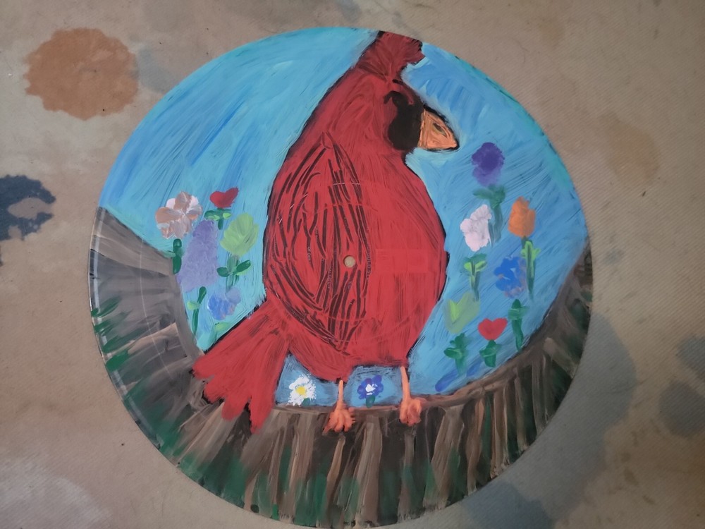 Handpainted 12"vinyl Record