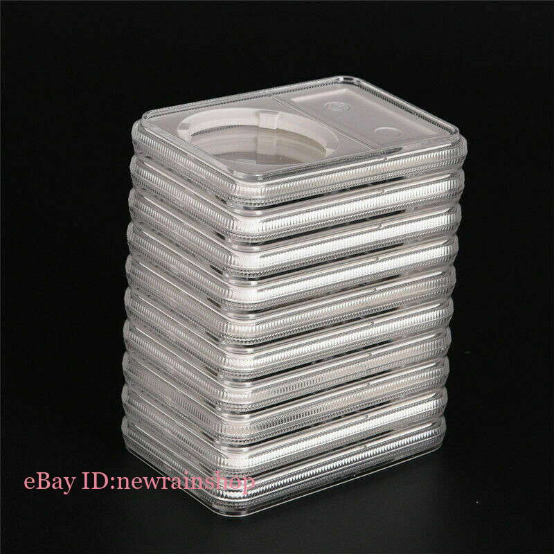 10X27Mm Coin Capsule Collection Box Protective Display Case Storage Organizer