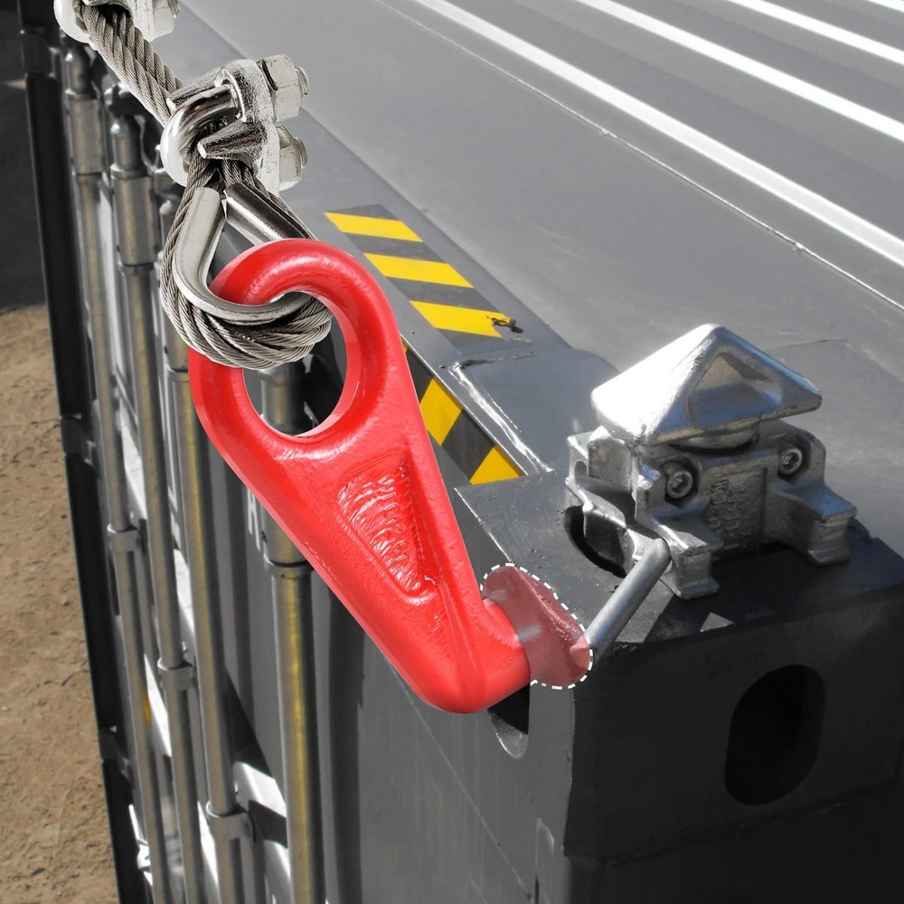 Shipping Container Lifting Hooks, 12.5T Working Load Limit, Left & Right 45°