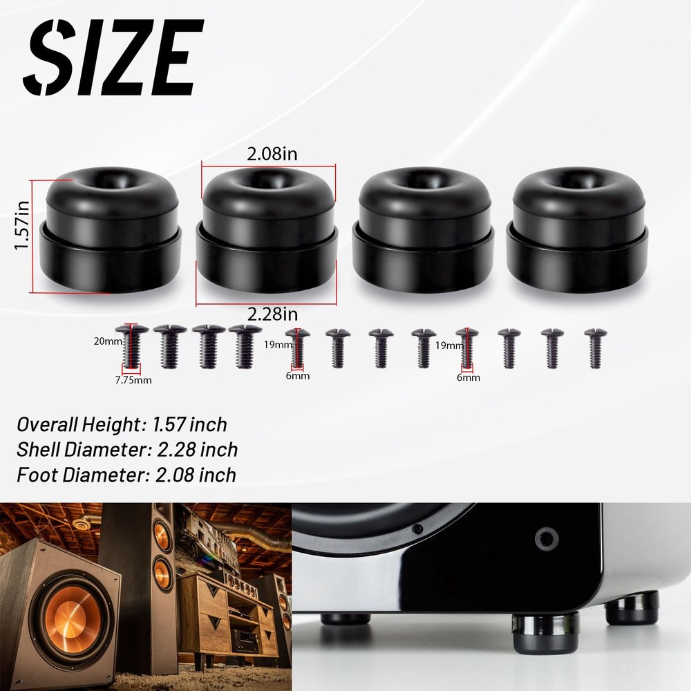 Subwoofer Isolation System 4 Pcs AntiVibration Kit for All Models