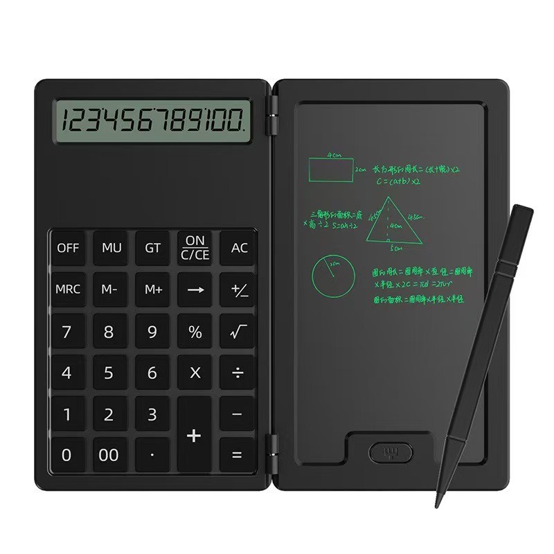 Folding LCD Writing Board 12 Digits Clear Display Scientific Calculator