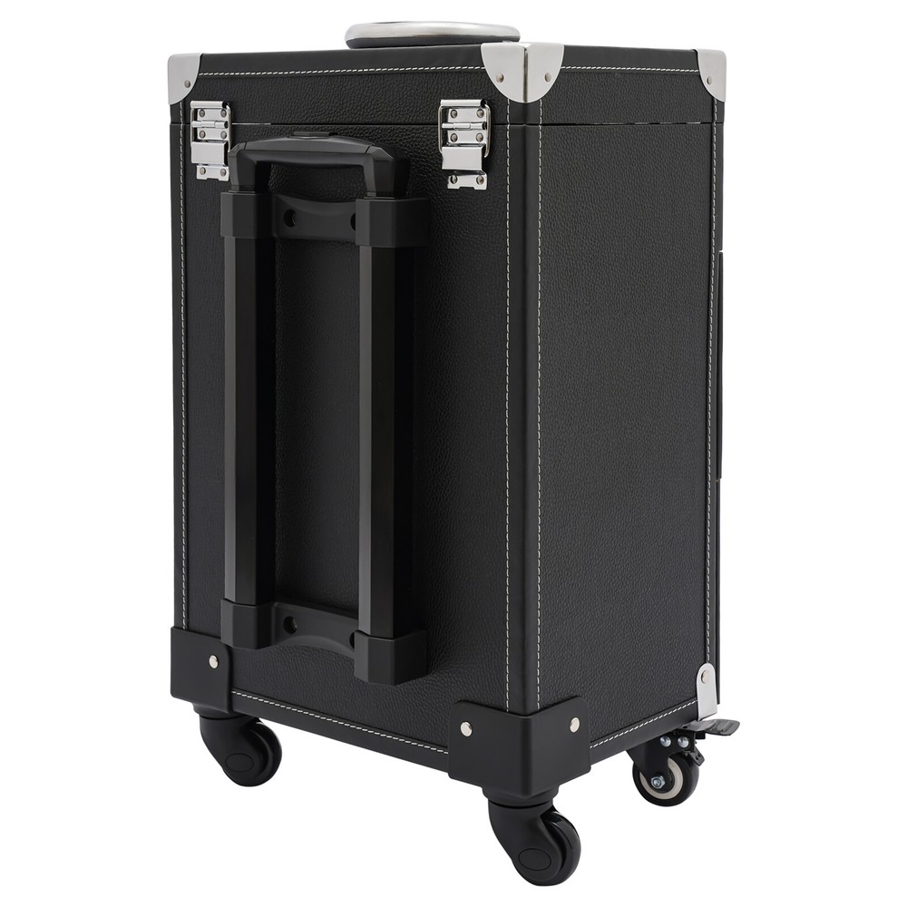 Rolling Makeup Travel Case Nail Tech Suitcase Cosmetic Train Case on Wheels