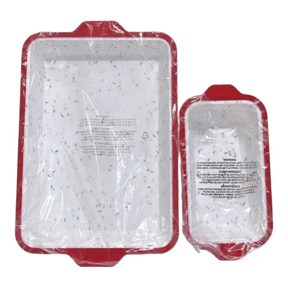 Cuisinart 2-Piece Silicone Bakeware Set - Red Confetti