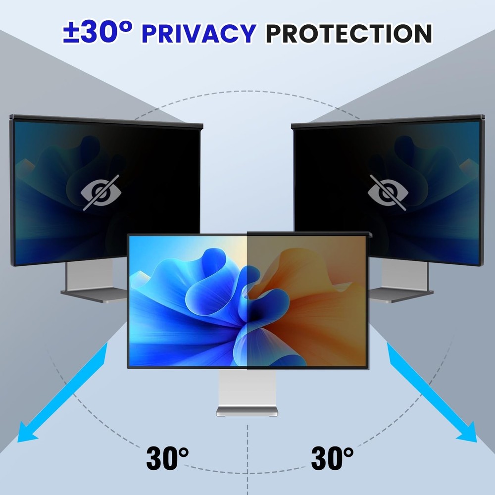 Hanging 24 Inch Computer Privacy Screen Filter, Hanging Computer Screen Priva...