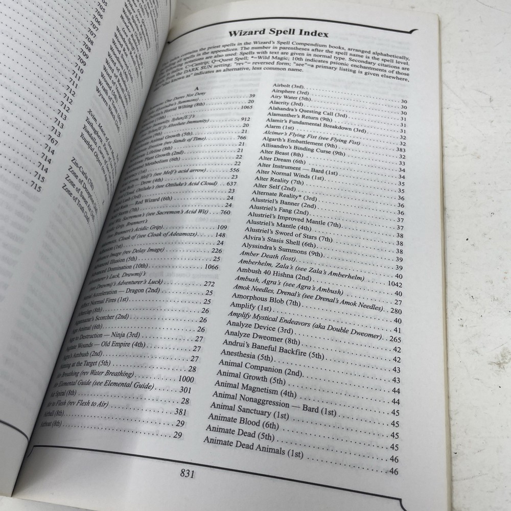 Priest's Spell Compendium Volume Three 3 Advanced Dungeons & Dragons TSR RARE