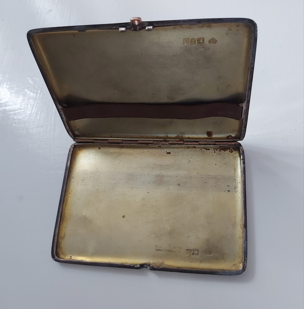 Antique Solid Silver English Cigarette Case 1823 Heavy 165,52gr Hallmarks