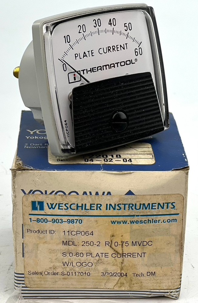 Yokogawa Panel Meter 0-60 Plate Current Thermatool 11CP064 —NEW