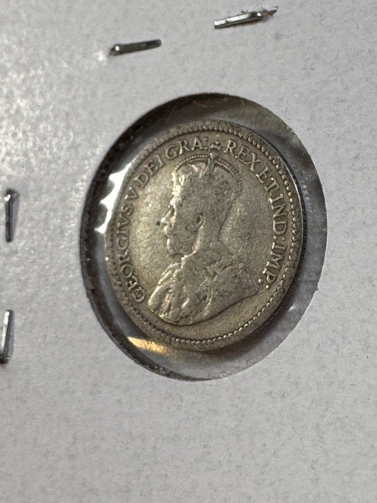 1912 Canada 5 Cents Small Silver Coin