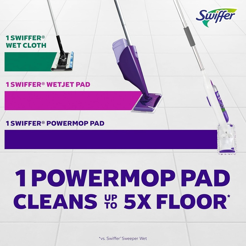 Swiffer Powermop Multi-Surface Mopping Pad Refills, Made by Swiffer, for Floor C