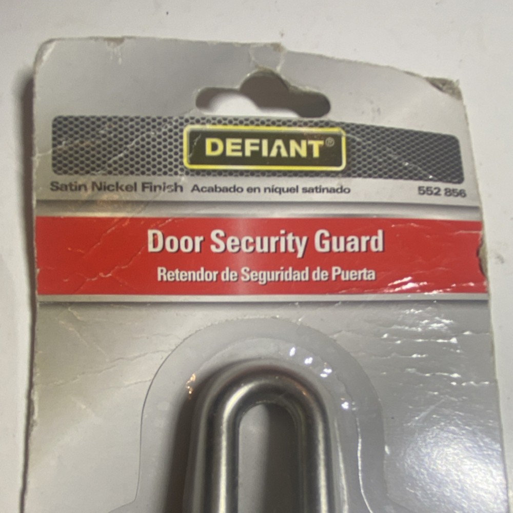 Defiant Door Security Guard Satin Nickel Silver Locking Feature 552 856