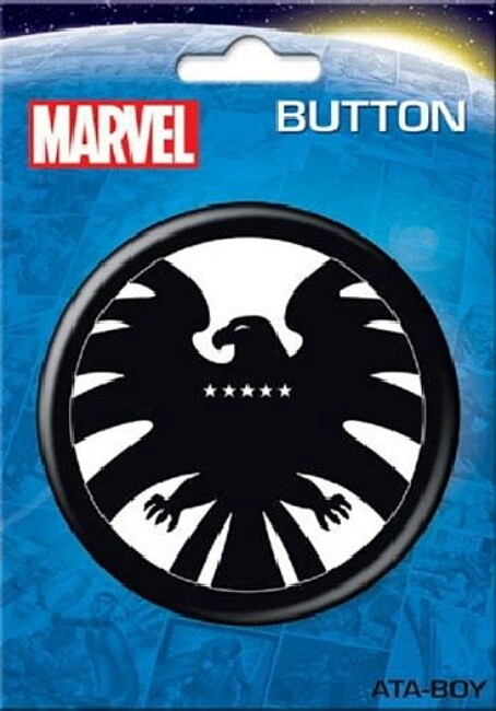 Marvel Comics S.H.I.E.L.D. Insignia Eagle Logo Image 3" Round Button NEW CARDED
