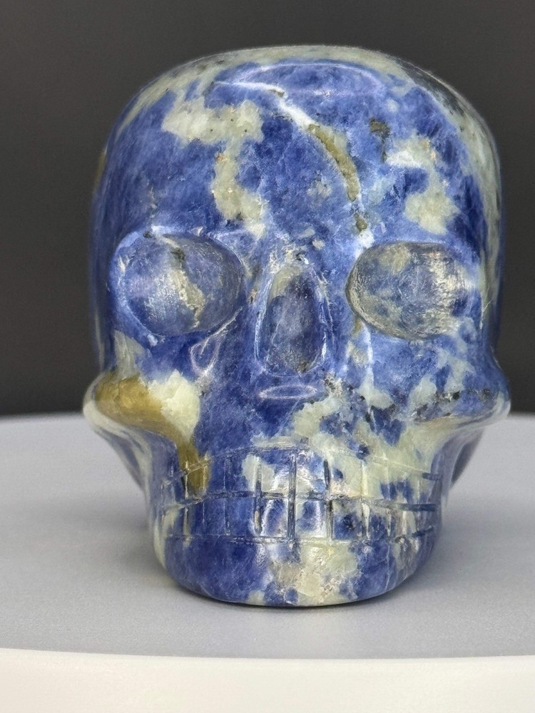 Hand Carved Sodalite Skull