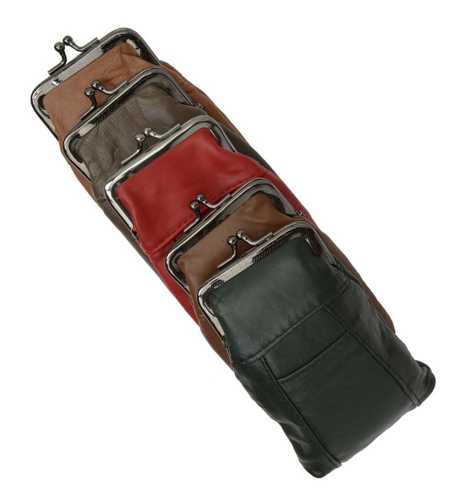Genuine Leather Holder Lighter Pocket Clasp Open Soft Cigarette Case