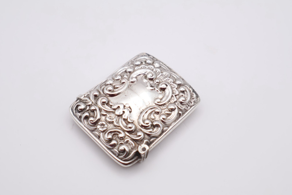Antique Sterling Silver Vesta Case Hallmarked Birmingham 1908
