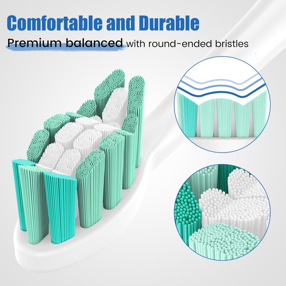 Replacement Toothbrush Heads Compatible with Philips Sonicare Gentle & Effectiv