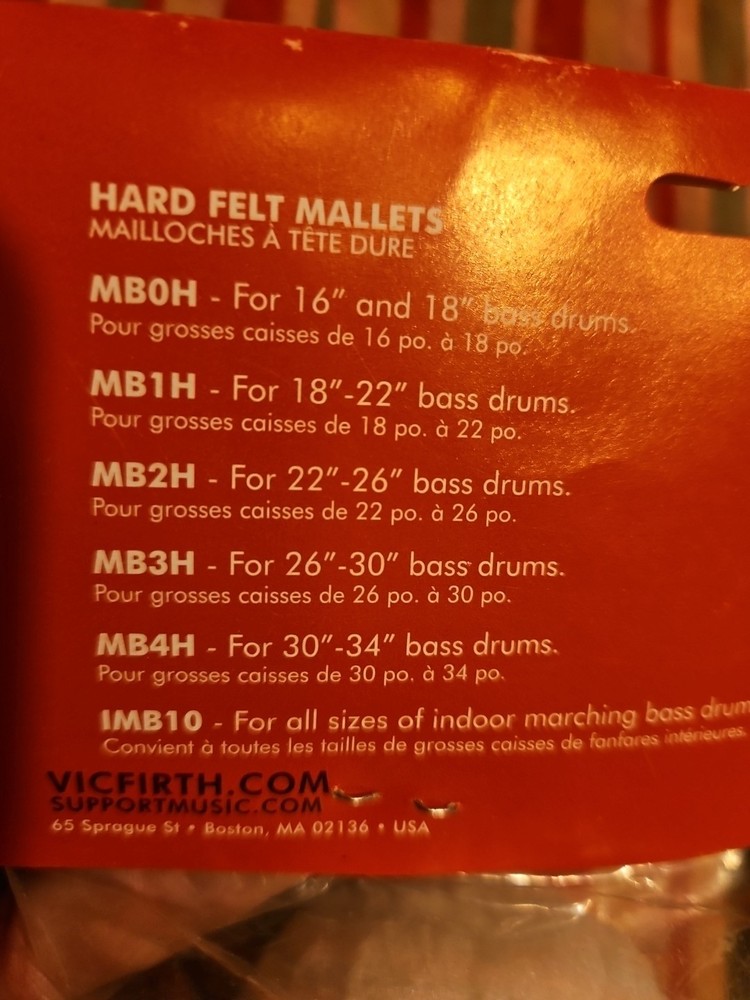 Vic Firth - MB2S - Corpsmaster Bass mallet -- medium head -- soft