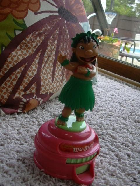 Flix Disney Lilo & Stitch Candy Bobber Dispenser Works EUC Hula Dancing Runts