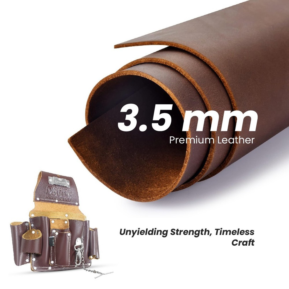 Leather Electrician Tool Pouch | 8 Pockets Tool Bag , Essential Work Apron